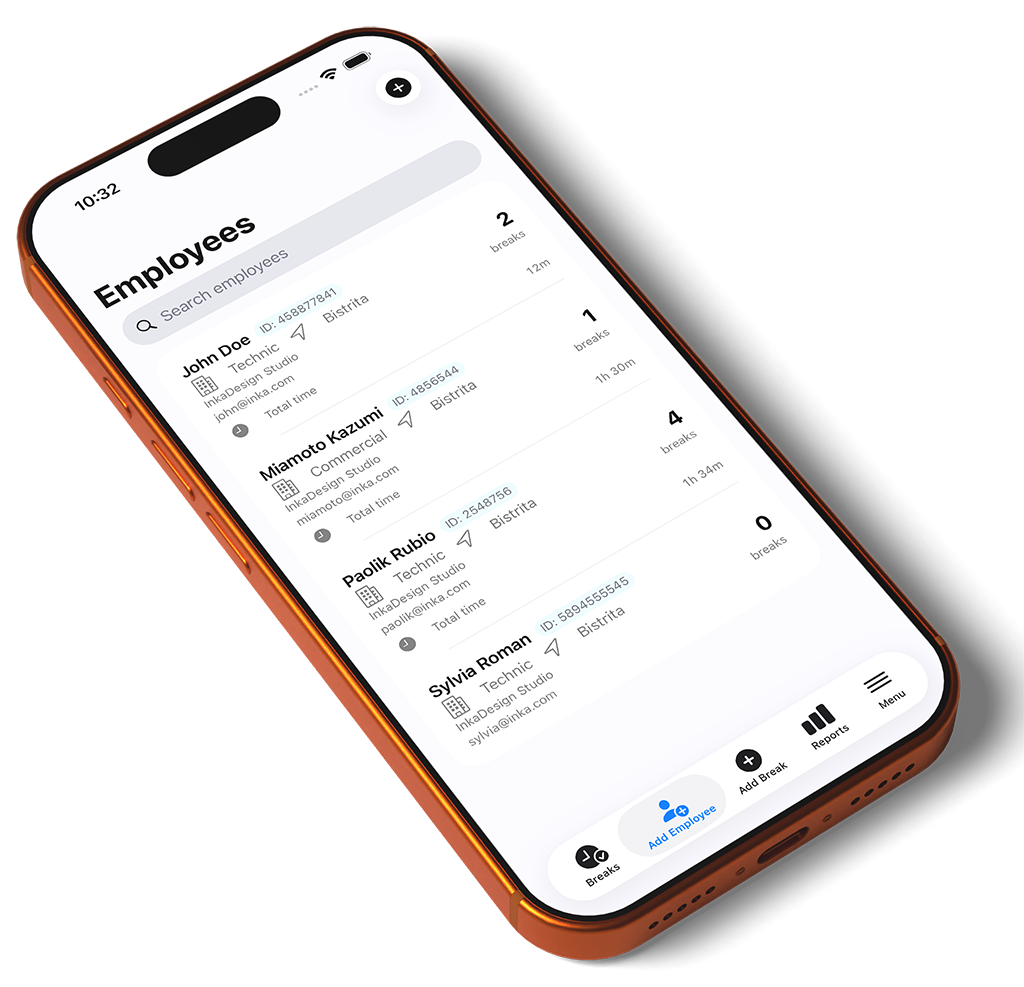 BreakChrono App Interface